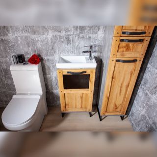 Тумба под раковину Бриклаер Лофт 4627125413384 45 см метрополитен грей